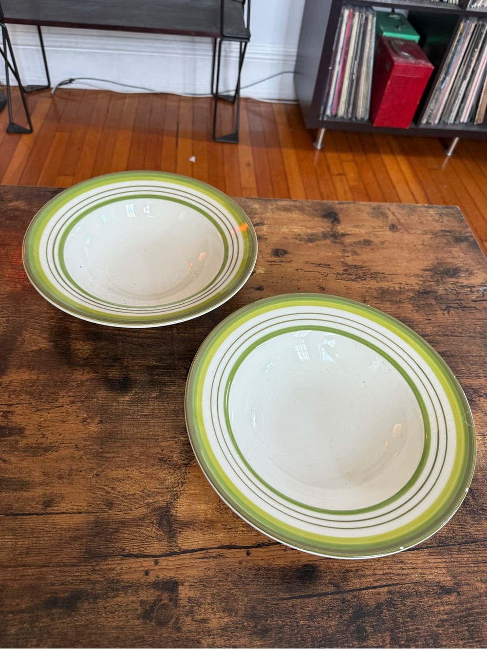 Green Stripe Ceramic Serving Bowls - crate & Barrel Portugal (2)